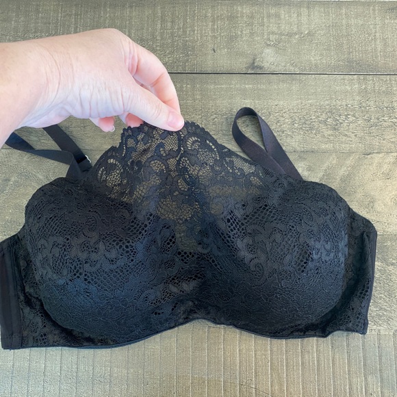 Soma black bra with lace modesty panel, size 38D - Picture 3 of 5